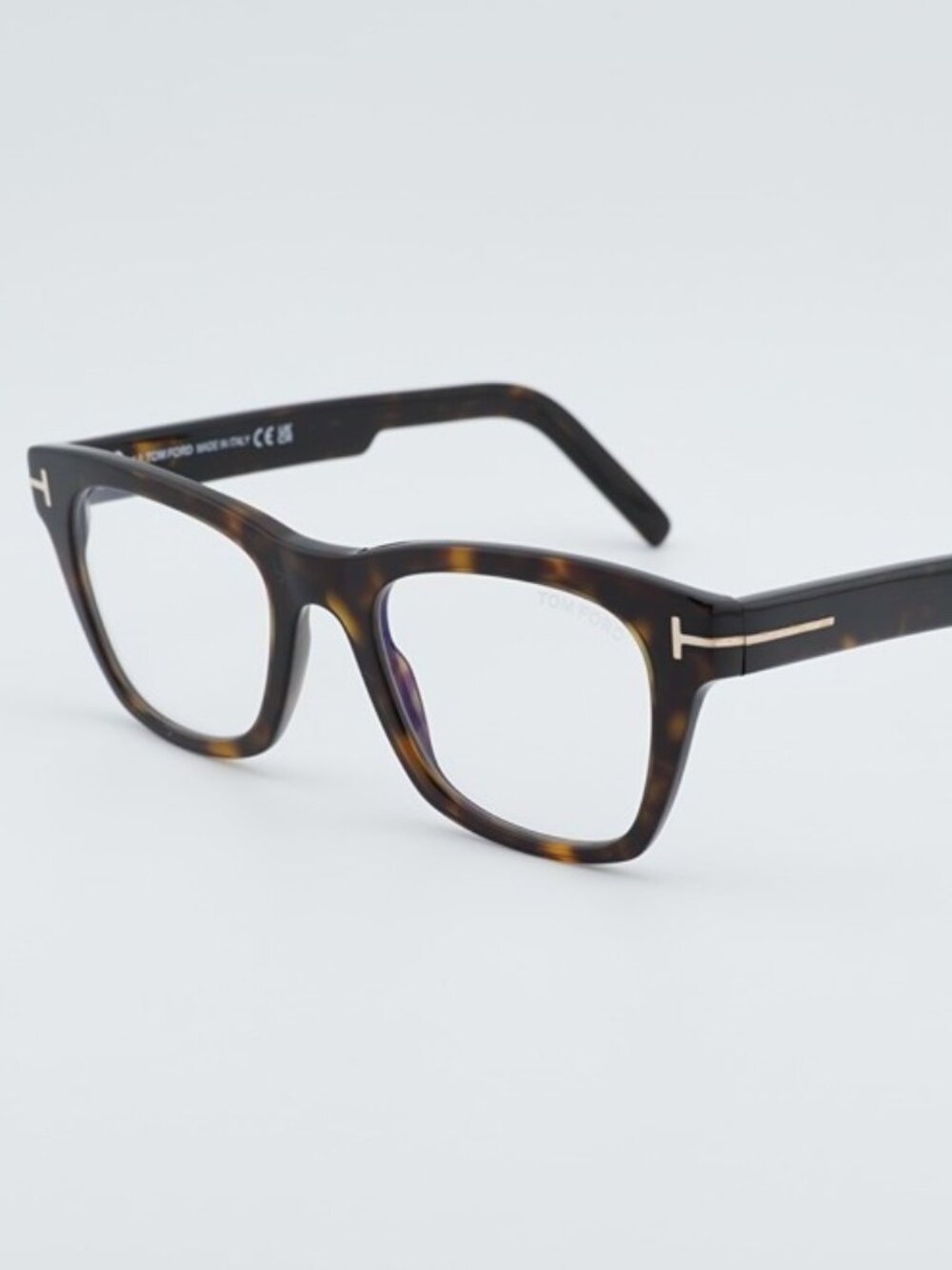 Tom Ford FT5886-B 052 Eyeglasses Havana 50mm Square Frame, Blue Light Block